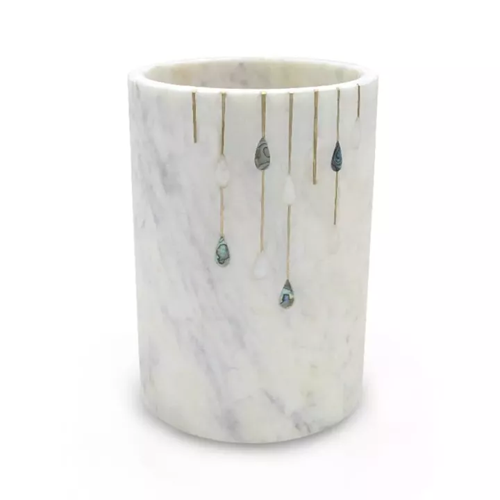 Artekko Marble Μαρμάρινη Θήκη για Μπουκάλι (12.5x12.5x17.5)cm