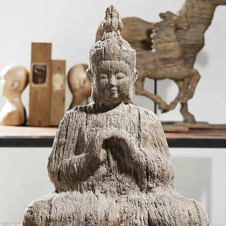 Artekko Buddha Βούδας Άγαλμα Διακοσμητικός Ρητίνη(33x16x43)cm