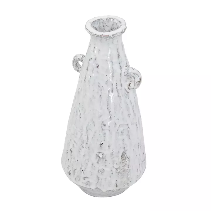 Artekko Bard Λευκό Διακοσμητικό Βάζο από Τερακότα (14.5x14.5x30)cm