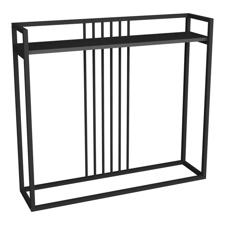 Convida pakoworld console table anthracite with black metal frame 100x25x90cm