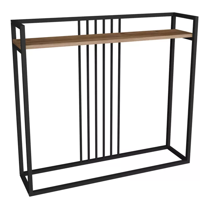 Κονσόλα Convida pakoworld oak με μαύρο μεταλλικό σκελετό 100x25x90εκ