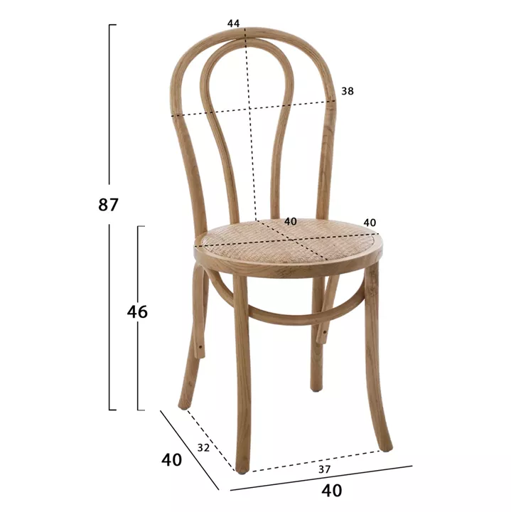 ΞΥΛΙΝΗ ΚΑΡΕΚΛΑ MONTREAL ΤΥΠΟΥ ΒΙΕΝΝΗΣ HM8914.05 ΑΠΟ ΞΥΛΟ ΟΞΙΑΣ ΣΕ ΧΡΩΜΑ DARK HONEY