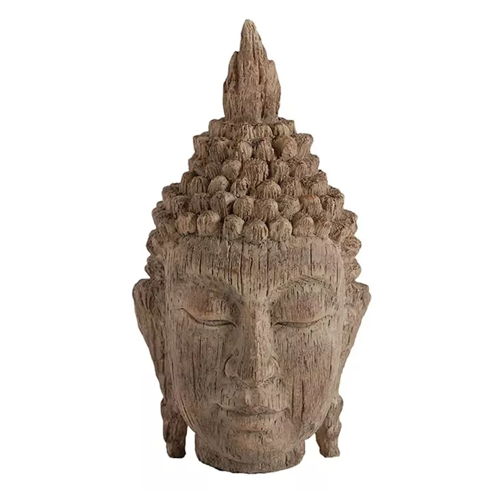 Artekko Buddha Διακοσμητικό Κεφάλι Βούδα Καφέ (11x10.9x20.3)cm