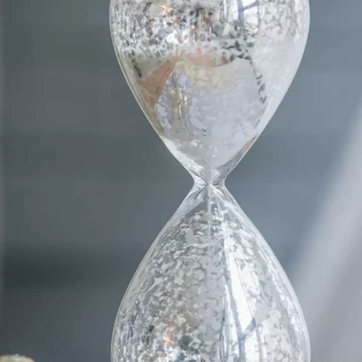 Artekko Hourglass Γυάλινη Διακοσμητική Κλεψύδρα με Λευκή Άμμο (8x8x20.5)cm