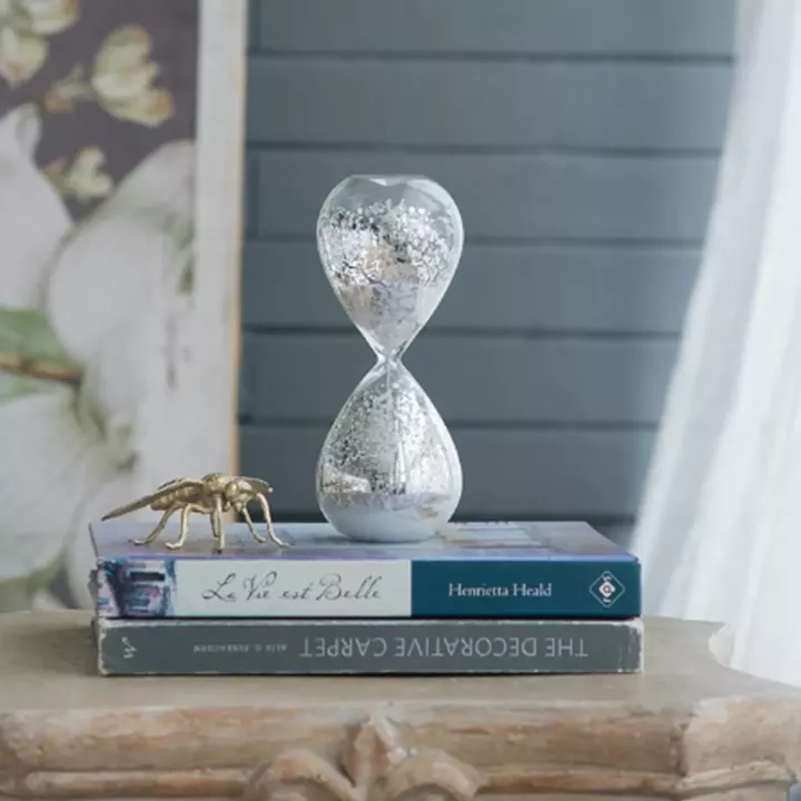 Artekko Hourglass Γυάλινη Διακοσμητική Κλεψύδρα με Λευκή Άμμο (8x8x20.5)cm