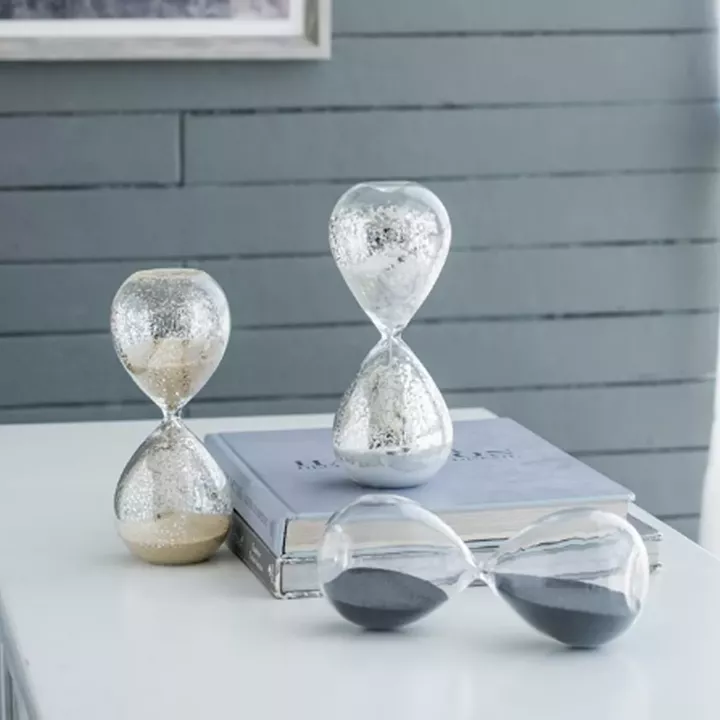 Artekko Hourglass Γυάλινη Διακοσμητική Κλεψύδρα με Λευκή Άμμο (8x8x20.5)cm