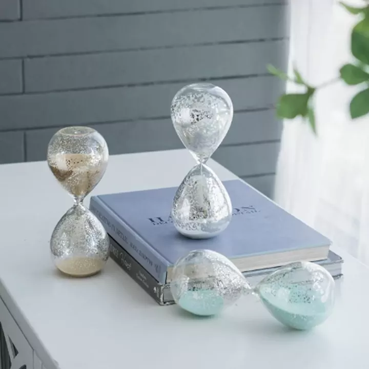 Artekko Hourglass Γυάλινη Διακοσμητική Κλεψύδρα με Λευκή Άμμο (8x8x20.5)cm