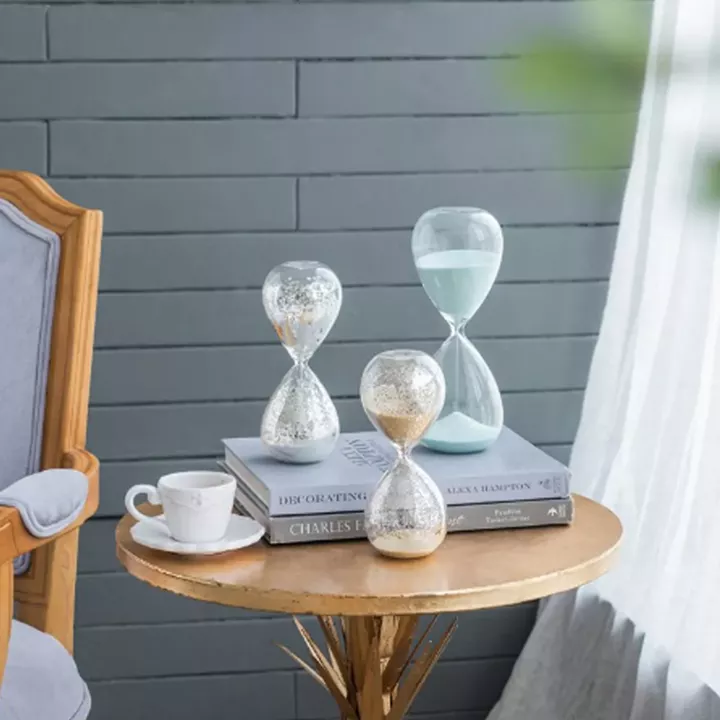 Artekko Hourglass Γυάλινη Διακοσμητική Κλεψύδρα με Λευκή Άμμο (8x8x20.5)cm