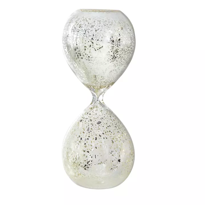 Artekko Hourglass Γυάλινη Διακοσμητική Κλεψύδρα με Λευκή Άμμο (8x8x20.5)cm