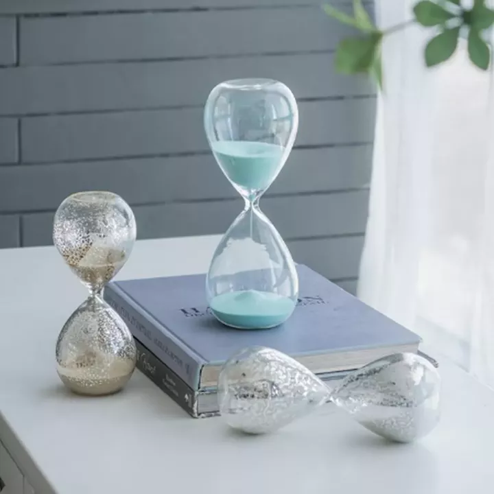 Artekko Hourglass Γυάλινη Διακοσμητική Κλεψύδρα με Μπεζ Άμμο (8x8x20.5)cm