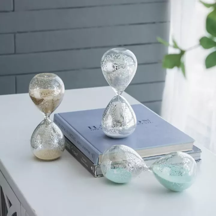 Artekko Hourglass Γυάλινη Διακοσμητική Κλεψύδρα με Μπεζ Άμμο (8x8x20.5)cm