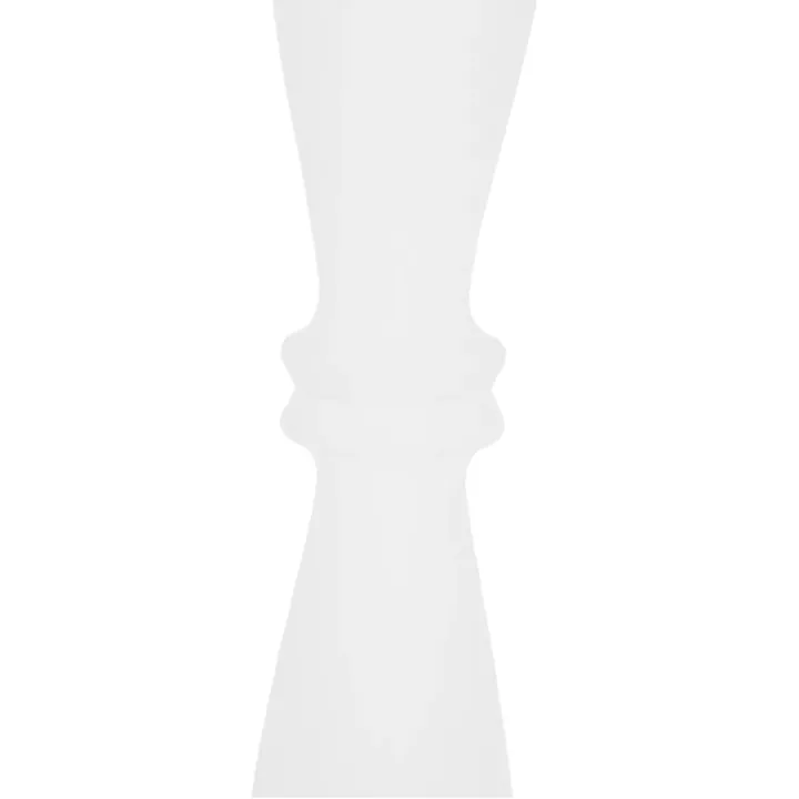 Artekko Frosted Γυάλινο Λευκό Κηροπήγιο (13x13x35.5)cm 2psc