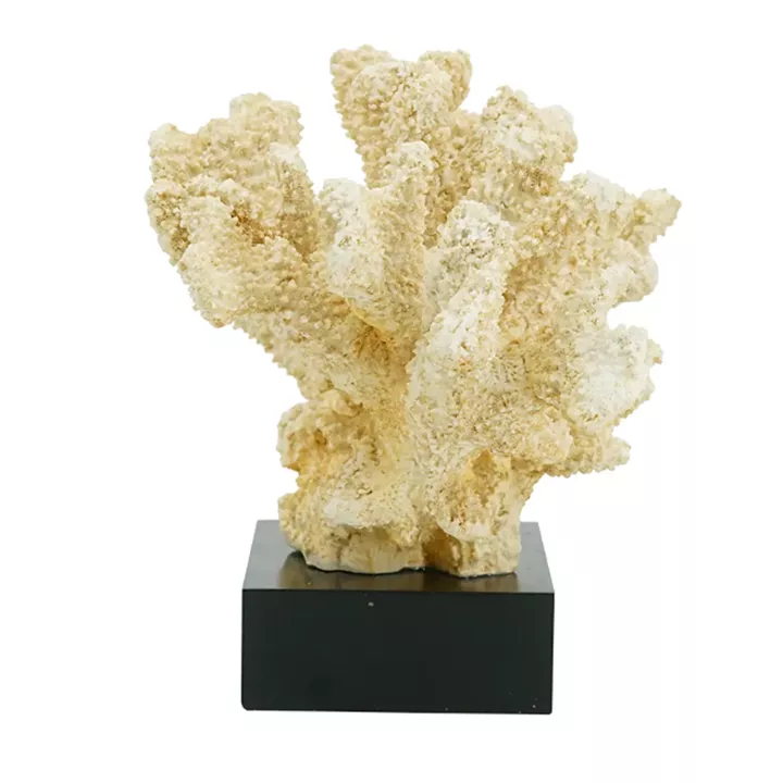 Artekko Coral Μπεζ Διακοσμητικό Κοράλλι Ρητίνης σε Βάση (28x18x22)cm