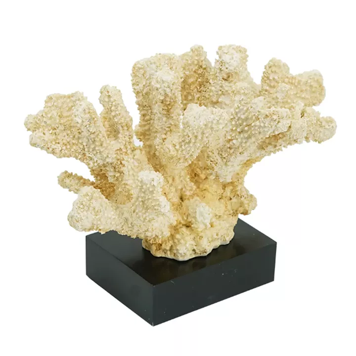 Artekko Coral Μπεζ Διακοσμητικό Κοράλλι Ρητίνης σε Βάση (28x18x22)cm