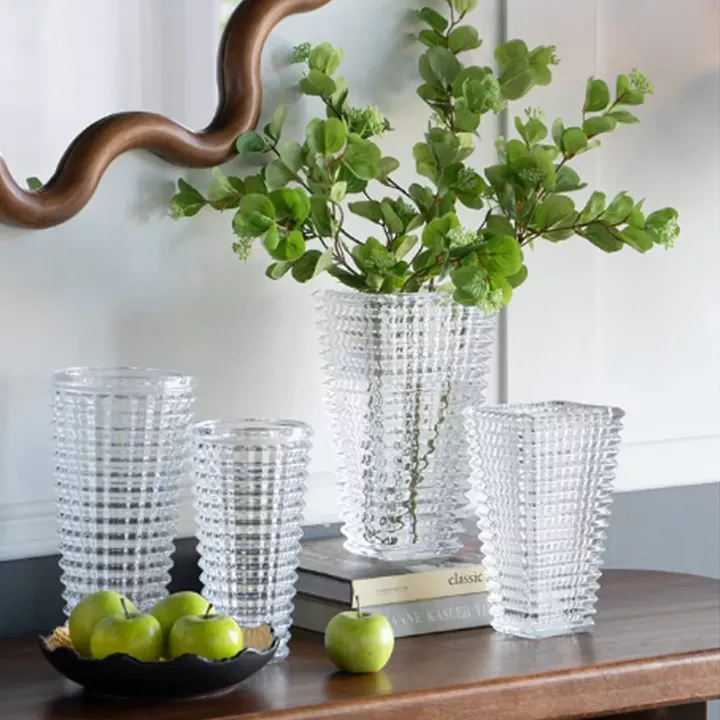 Artekko Glassy Γυάλινο Διάφανο Βάζο (12.5x12.5x22.5)cm