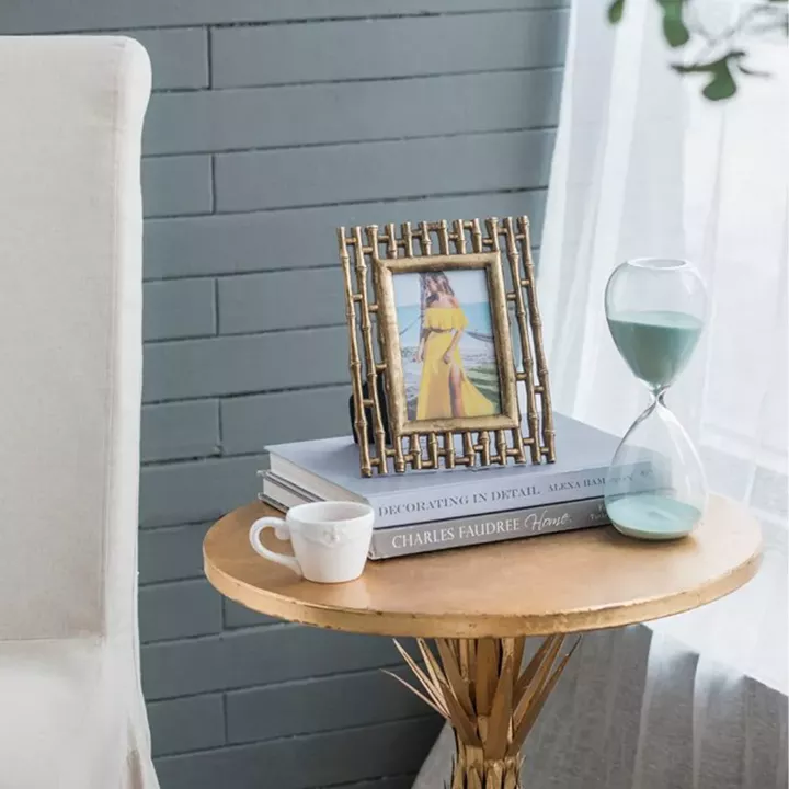 Artekko Hourglass Γυάλινη Διακοσμητική Κλεψύδρα με Γαλάζια Άμμο (9x9x25.5)cm