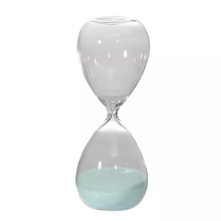 Artekko Hourglass Γυάλινη Διακοσμητική Κλεψύδρα με Γαλάζια Άμμο (9x9x25.5)cm