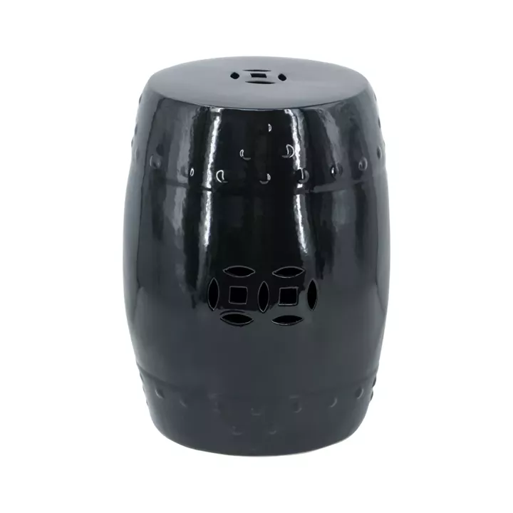 Artekko Zella Μαύρο Κεραμικό Σκαμπό (33x33x45)cm