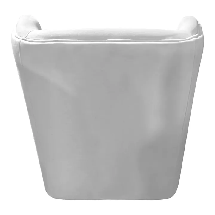 Regalo pakoworld velvet armchair in white shade 75x88x85cm