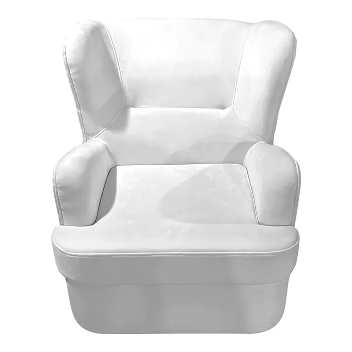 Regalo pakoworld velvet armchair in white shade 75x88x85cm