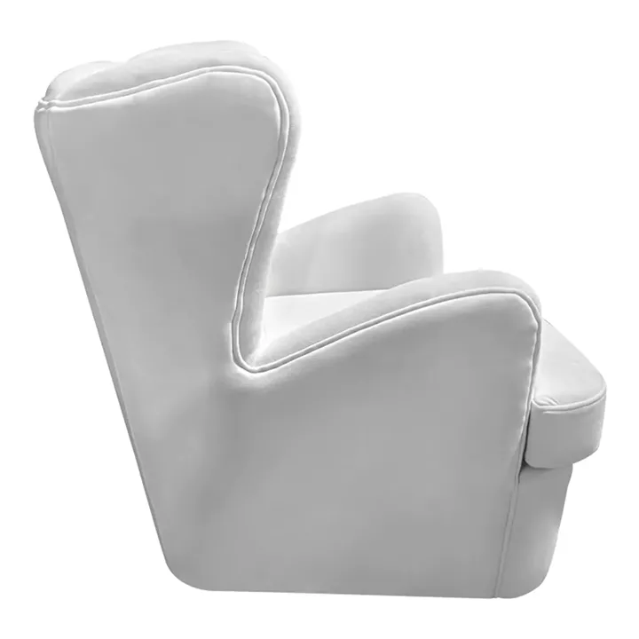 Regalo pakoworld velvet armchair in white shade 75x88x85cm