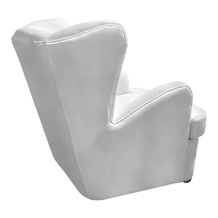 Regalo pakoworld velvet armchair in white shade 75x88x85cm