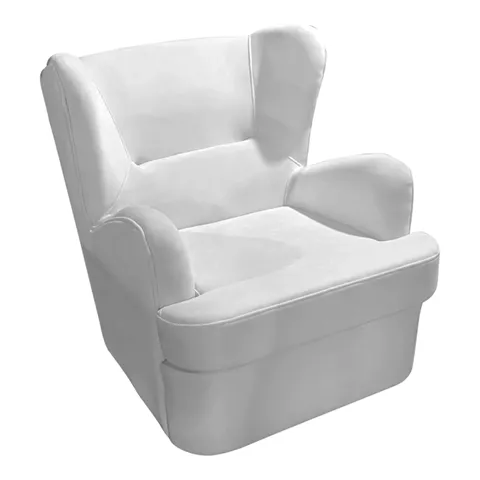 Regalo pakoworld velvet armchair in white shade 75x88x85cm