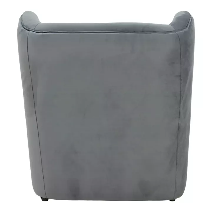 Regalo pakoworld velvet armchair in anthracite shade 75x88x85cm