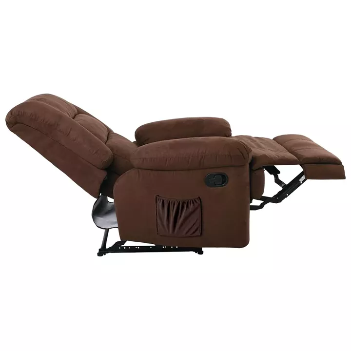 JULIA Massage Πολυθρόνα Relax Σαλονιού - Καθιστικού, Ύφασμα Καφέ