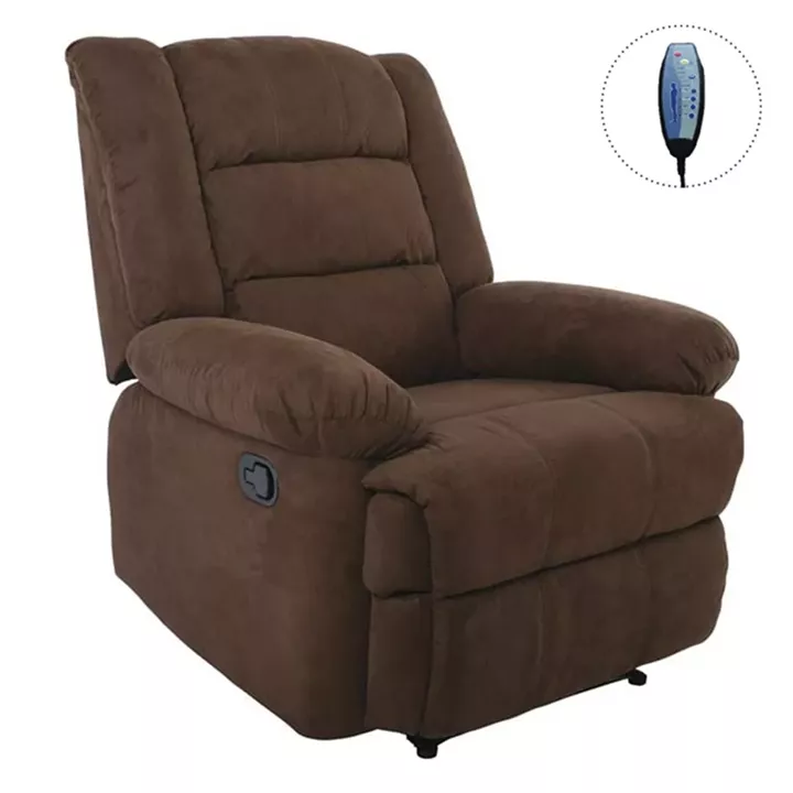 JULIA Massage Πολυθρόνα Relax Σαλονιού - Καθιστικού, Ύφασμα Καφέ