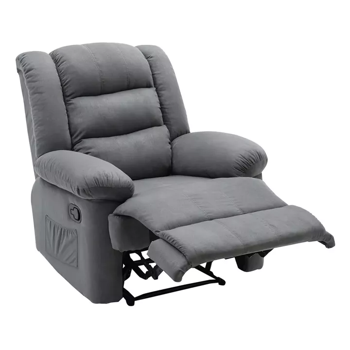 JULIA Massage Πολυθρόνα Relax Σαλονιού - Καθιστικού, Ύφασμα Γκρι