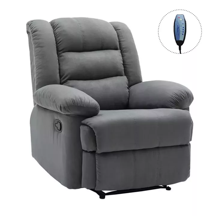 JULIA Massage Πολυθρόνα Relax Σαλονιού - Καθιστικού, Ύφασμα Γκρι
