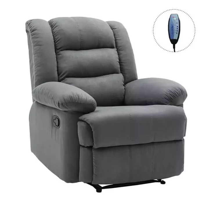 JULIA Massage Πολυθρόνα Relax Σαλονιού - Καθιστικού, Ύφασμα Γκρι