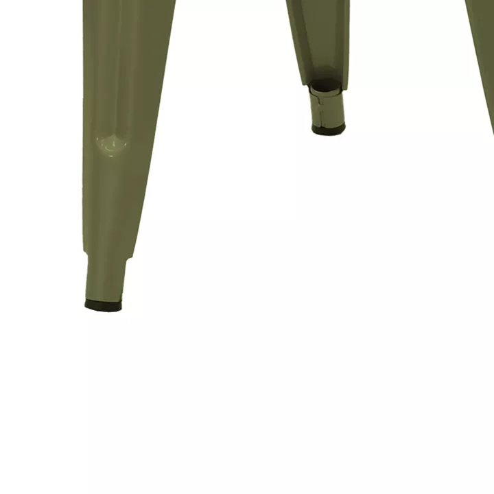 Stool Utopia pakoworld dark olive green metal 30x30x45cm