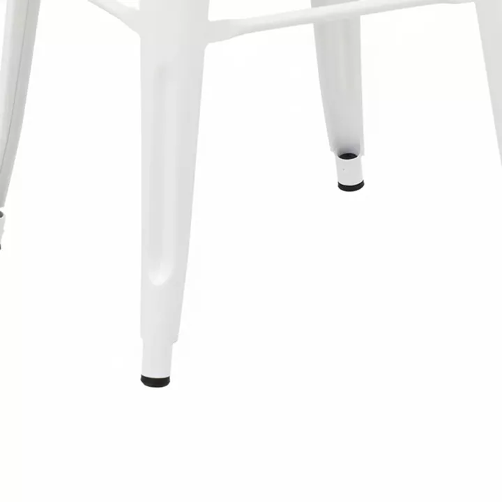 Stool Utopia pakoworld metal white matte 30x30x45cm