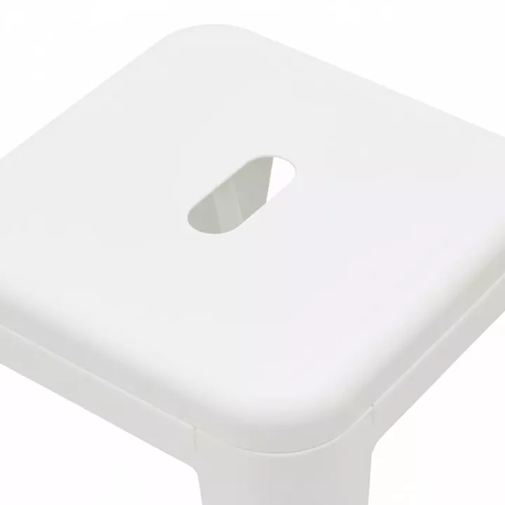 Stool Utopia pakoworld metal white matte 30x30x45cm