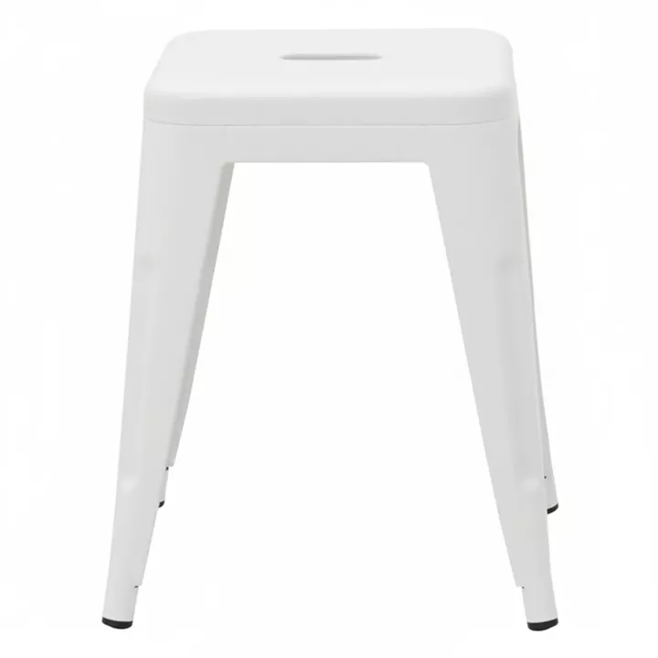 Stool Utopia pakoworld metal white matte 30x30x45cm