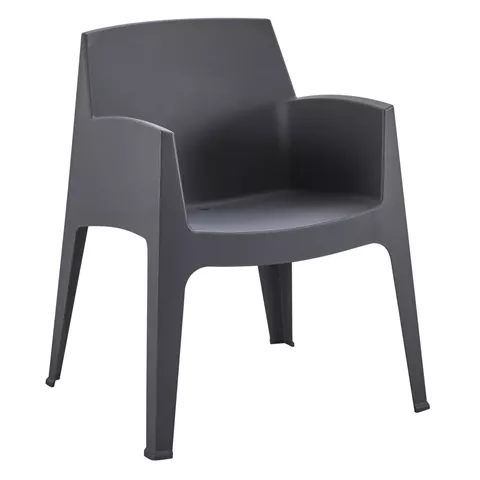 POLYPROPYLENE ARMCHAIR SLEEK HM6370.10 GREY 57x56x82,5Hcm.
