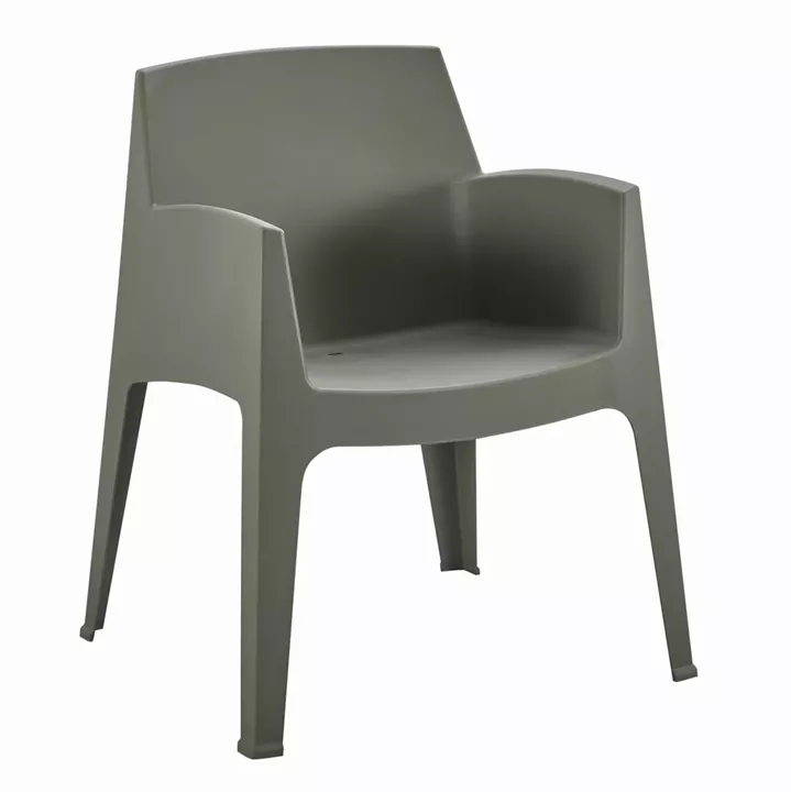 POLYPROPYLENE ARMCHAIR SLEEK HM6370.05 DARK OLIVE GREEN 57x56x82,5Hcm.