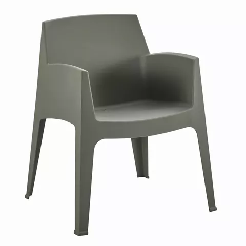 POLYPROPYLENE ARMCHAIR SLEEK HM6370.05 DARK OLIVE GREEN 57x56x82,5Hcm.