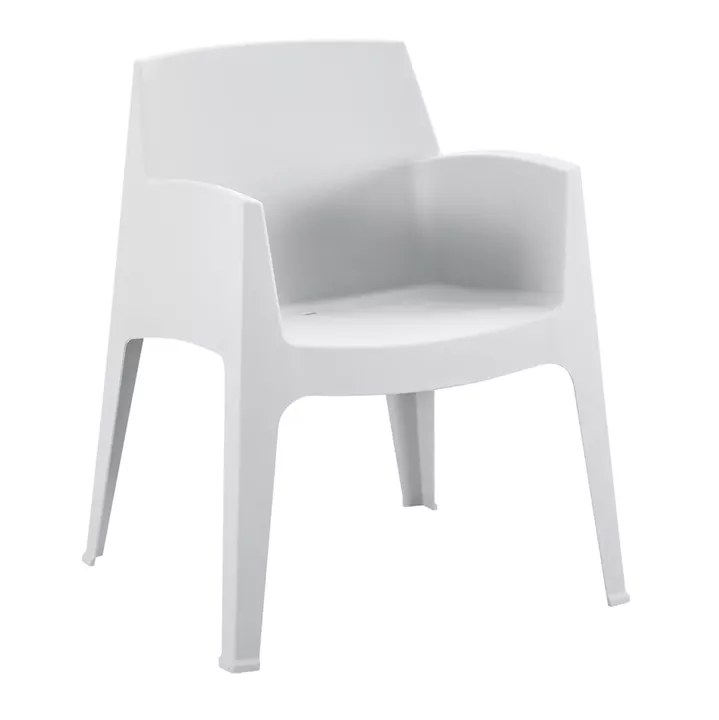 POLYPROPYLENE ARMCHAIR SLEEK HM6370.01 WHITE 57x56x82,5Hcm.