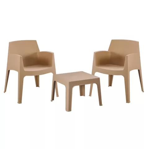 ΣΕΤ 3ΤΜΧ ΠΟΛΥΠΡΟΠΥΛΕΝΙΟΥ SLEEK HM21267.03 ΤΡΑΠΕΖΑΚΙ & 2 ΠΟΛΥΘΡΟΝΕΣ-ΚΑΠΟΥΤΣΙΝΟ