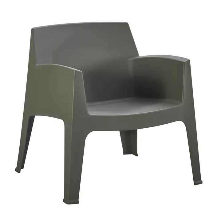 POLYPROPYLENE LOUNGE ARMCHAIR SLEEK HM6365.05 DARK OLIVE GREEN 62.5x48.5x73Hcm.