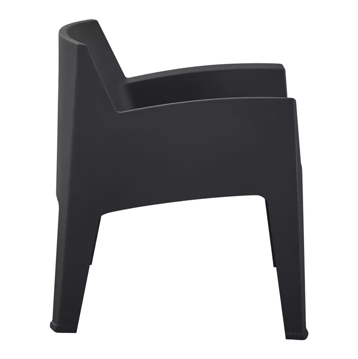 POLYPROPYLENE LOUNGE ARMCHAIR SLEEK HM6365.02 BLACK 62.5x48.5x73Hcm.