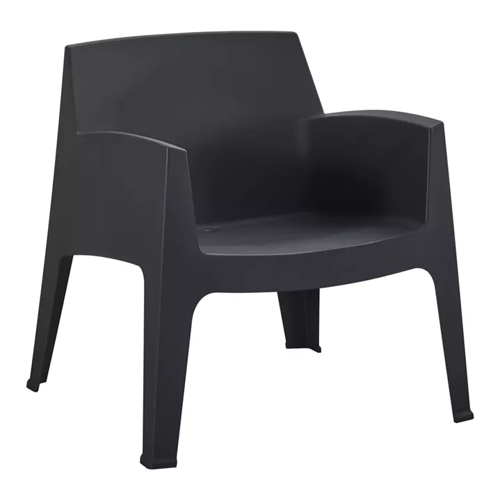 POLYPROPYLENE LOUNGE ARMCHAIR SLEEK HM6365.02 BLACK 62.5x48.5x73Hcm.