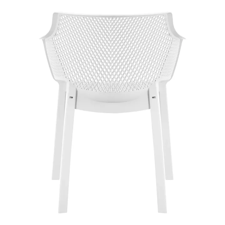 POLYPROPYLENE DINING ARMCHAIR PEGGY HM6368.01 WHITE 60x55x79Hcm.