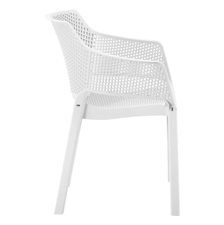 POLYPROPYLENE DINING ARMCHAIR PEGGY HM6368.01 WHITE 60x55x79Hcm.