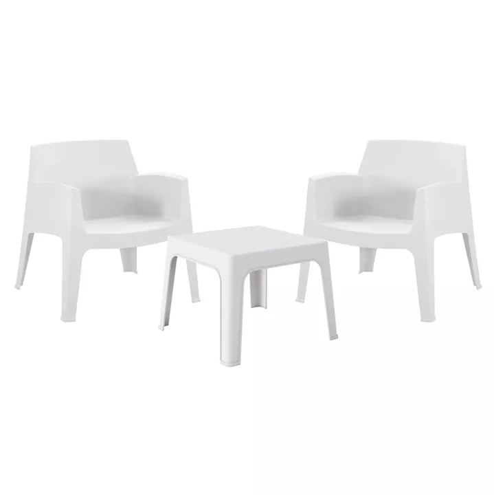 ΣΕΤ LOUNGE 3ΤΜΧ SLEEK HM21274.01 ΛΕΥΚΟ ΠΟΛΥΠΡΟΠΥΛΕΝΙΟ