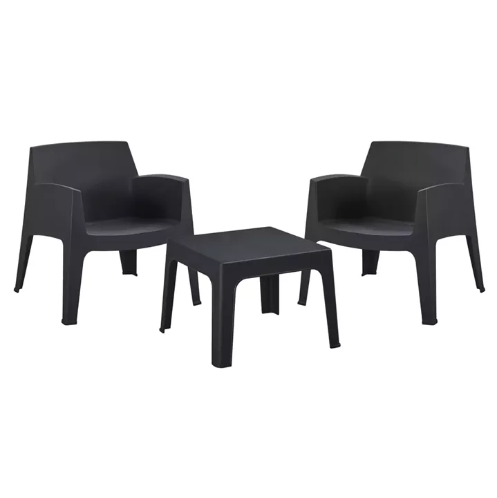 ΣΕΤ LOUNGE 3ΤΜΧ SLEEK HM21274.02 ΜΑΥΡΟ ΠΟΛΥΠΡΟΠΥΛΕΝΙΟ