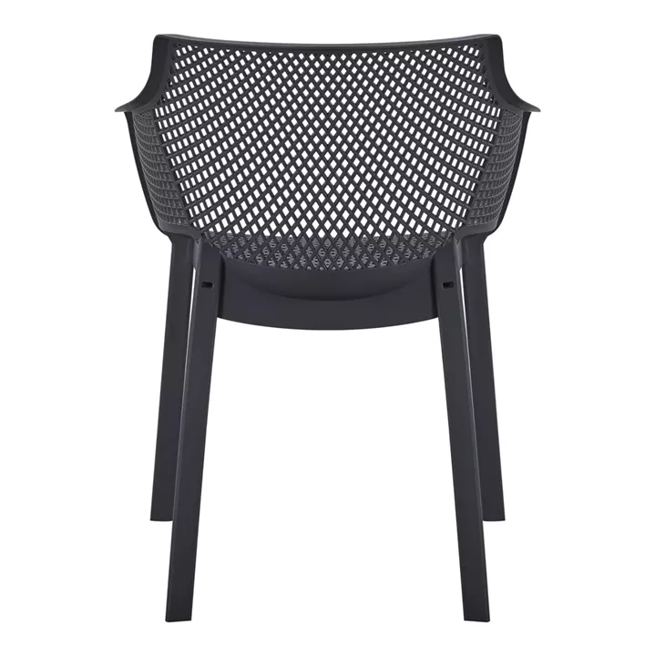 POLYPROPYLENE DINING ARMCHAIR PEGGY HM6368.02 BLACK 60x55x79Hcm.